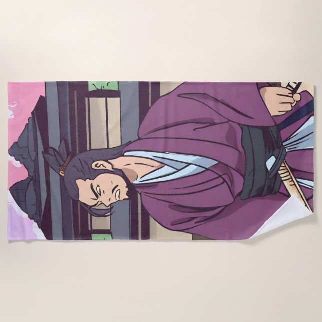 samurai beach towel (Front)