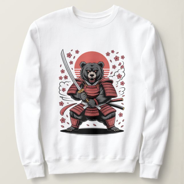 Samurai Bear Basic Sweatshirt (Design Front)