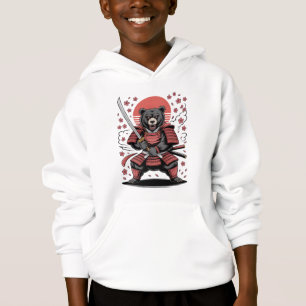 Samurai Bear Kids Pullover Hoodie