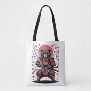 Samurai Bear Tote Bag