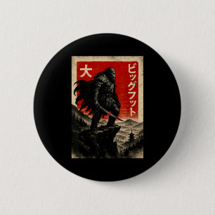 Samurai Bigfoot Graphic Tee Japanese Vintage  6 Cm Round Badge