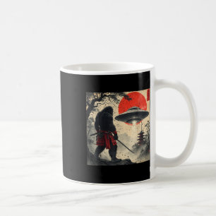 Samurai Bigfoot Japanese Ufo Vintage Graphic Ukiyo Coffee Mug