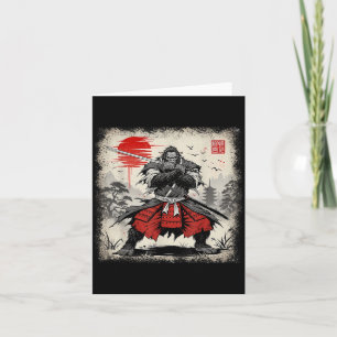 Samurai Bigfoot Japanese Vintage Ukiyo-e Art Warri Card
