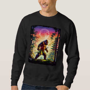 Samurai Bigfoot Japanese Vintage Ukiyo-e sasquatch Sweatshirt