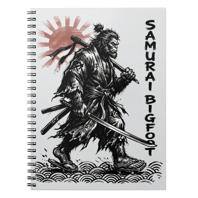 Samurai Bigfoot : Japanese Warrior Sasquatch Art Notebook (Front)