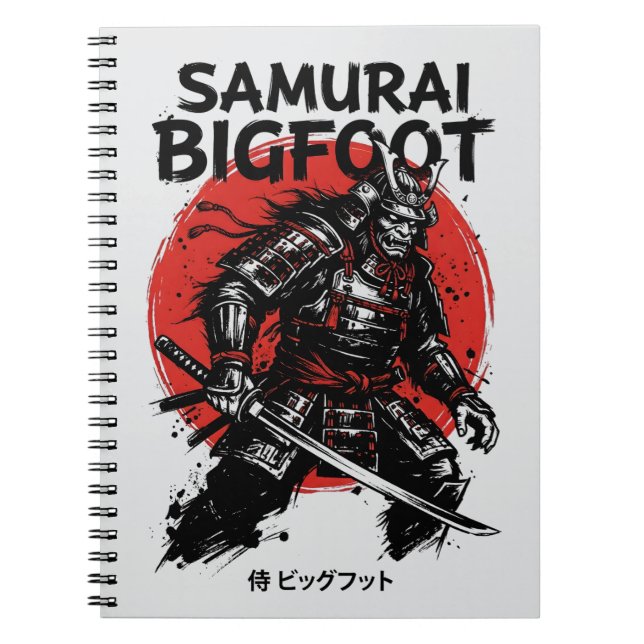 Samurai Bigfoot : Japanese Warrior Sasquatch Art Notebook (Front)