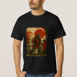 Samurai Bigfoot Warrior Sasquatch Vintage Japanese T-Shirt
