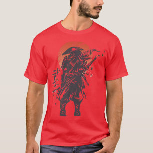 Samurai Bushido Code Japanese Warrior Kanji Retro T-Shirt