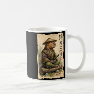 Samurai Capybara Japanese Art Vintage Graphic Funn Coffee Mug