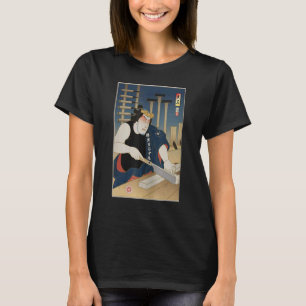 Samurai Carpenter 4 Wood Artisan Ukiyo E Japanese T-Shirt