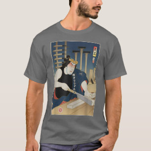 Samurai Carpenter 4 Wood Artisan Ukiyo-e Japanese T-Shirt