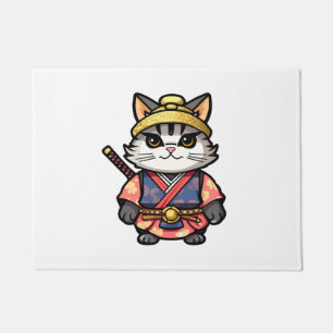 Samurai cat #13   doormat
