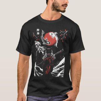 SAmurai Cat and Koi Fish T-Shirt