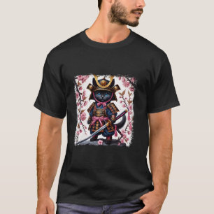 Samurai Cat Graphic Kitty Warrior Vintage Japanese T-Shirt