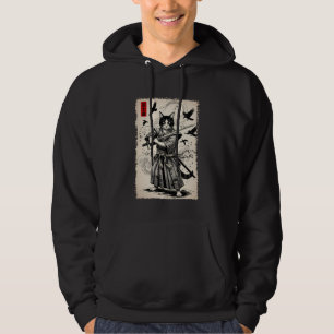 Samurai Cat Graphic Tee Warrior Vintage Japanese A