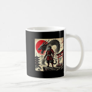 Samurai Cat Graphic Warrior Japanese Cat Ninja Men Coffee Mug