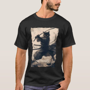Samurai Cat - Japan Warrior Katana Power T-Shirt