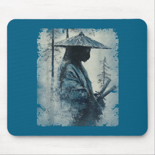 Samurai Cat Japanese Art Anime Men Women Kids Grap Mouse Mat