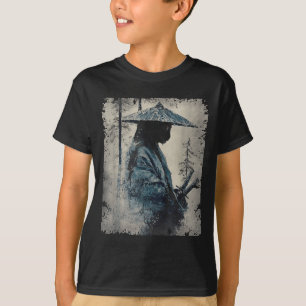 Samurai Cat Japanese Art Anime Men Women Kids Grap T-Shirt