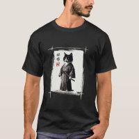 Samurai Cat Japanese Art Sumi e Novelty Kawaii Fun