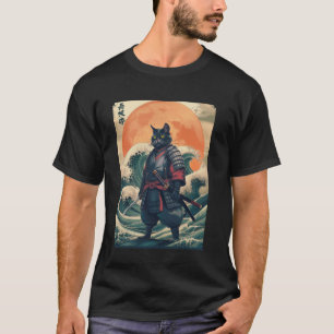 Samurai Cat Japanese Art Vintage Ninja Cat 1 T-Shirt