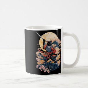 Samurai Cat Japanese Cat Anime Ninja  Coffee Mug