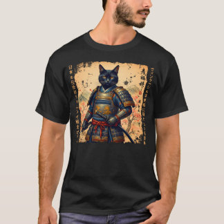 Samurai Cat  Japanese cat Warrior anime cat Japane T-Shirt