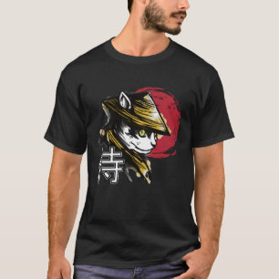 Samurai Cat Japanese T-Shirt