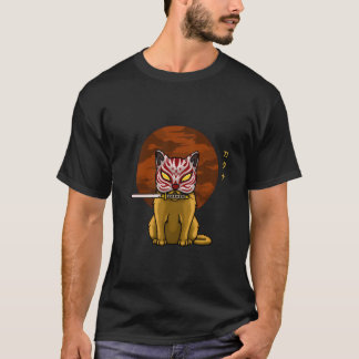 Samurai Cat – Katana Warrior Tee