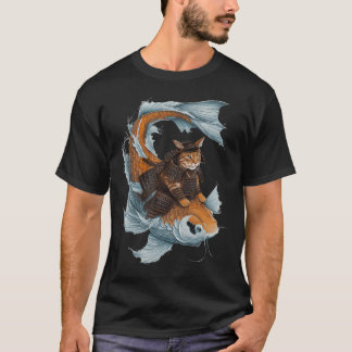 Samurai Cat Ninja Aesthetic Japanese Katana Tokyo T-Shirt