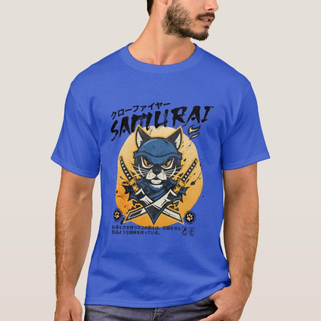 Samurai Cat Ninja Cat Cat Assassin Warrior Cat fri T-Shirt (Front)