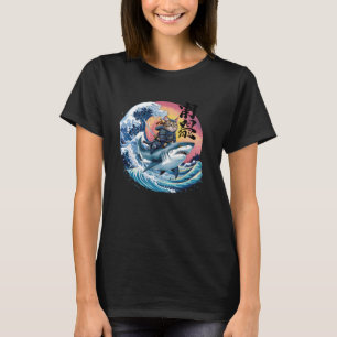 Samurai Cat Ninja Japanese Cat Shark Kanagawa N T-Shirt