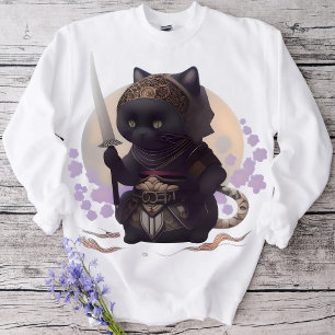 Samurai Cat Ninja Tee for Cat Lovers