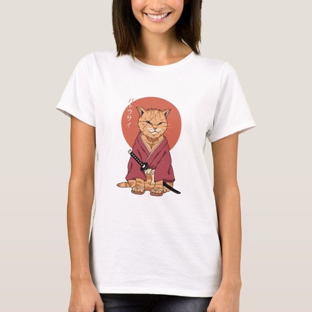 Samurai cat T-Shirt (Front)