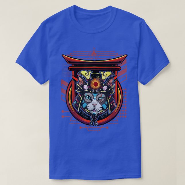 Samurai cat t-shirt (Design Front)