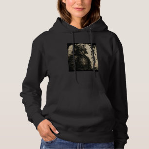 Samurai Cat Ukiyo-e Japanese Warrior Art Retro Vin Hoodie