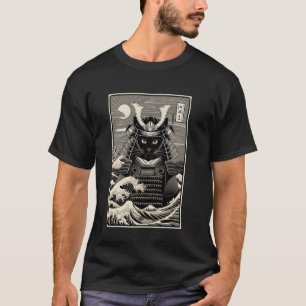 Samurai Cat Vintage Japanese Ukiyo-e Art 1 T-Shirt