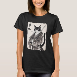 Samurai Cat Vintage Japanese Ukiyo-e Art Warrior G T-Shirt