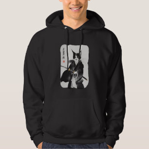 Samurai Cat Vintage Japanese Ukiyo e Warrior Art G Hoodie