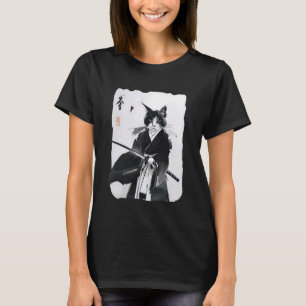 Samurai Cat Vintage Japanese Ukiyo e Warrior Art G T-Shirt