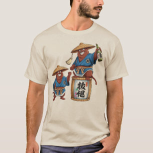 Samurai Cats Sake Party T-Shirt