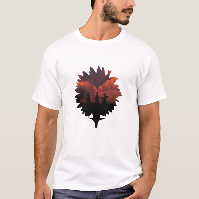 Samurai Champloo Mugen Jin And Fuu Sunflower in th T-Shirt (Front)