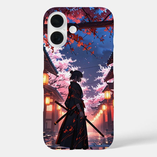 Samurai Cherry Blossoms Case-Mate iPhone Case (Back)