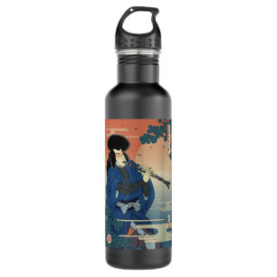 Samurai Clarinet Music Ukiyo-e Warrior 710 Ml Water Bottle