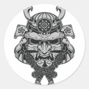 Samurai Classic Round Sticker