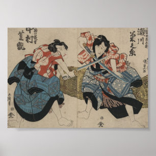 Samurai Crossing Swords circa 1825 Poster