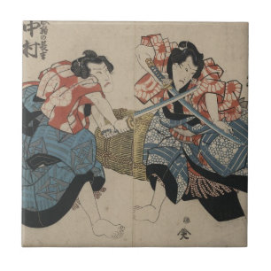 Samurai Crossing Swords circa 1825 Tile