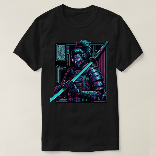 Samurai Cyberpunk T-Shirt (Design Front)