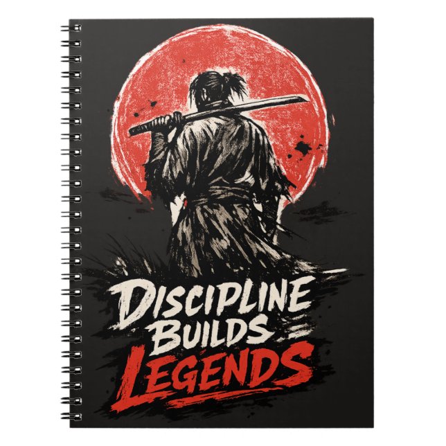 Samurai Discipline Motivation Art Notebook (Front)