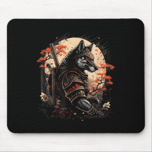 Samurai Dog Japanese Tattoo Graphic For Men Boys W Mouse Mat